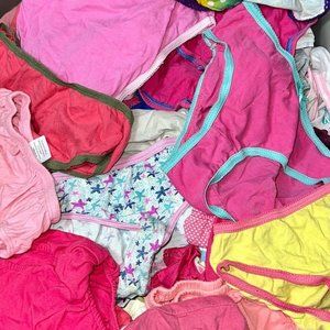 Vintage Girls Panties Lot Of 10 Bikini Brief Junior Kids Underwear Sizes 2T - 16